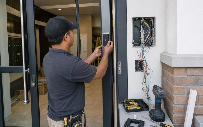 Apartment card power module installation