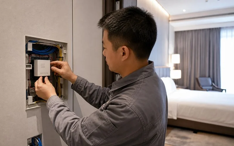 Chain hotel guest room batch rollout