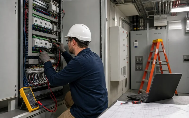 Office energy metering module wiring
