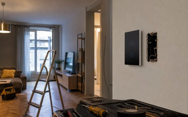 Residential living room scene panel