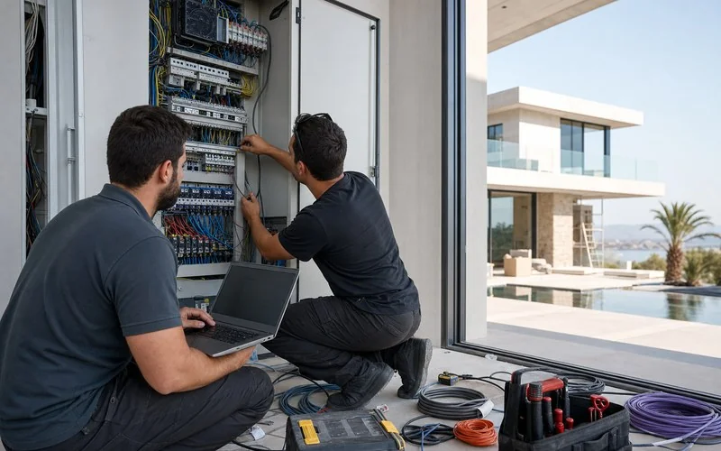 Villa multi-zone control commissioning