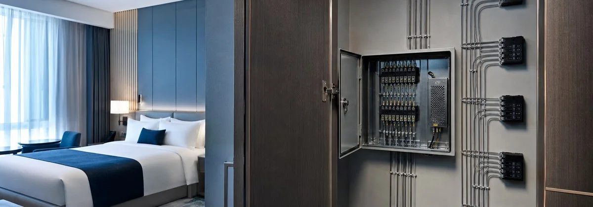 Wired RCU single-room star low-voltage topology