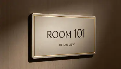 Guestroom door sign