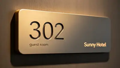 Guestroom door sign