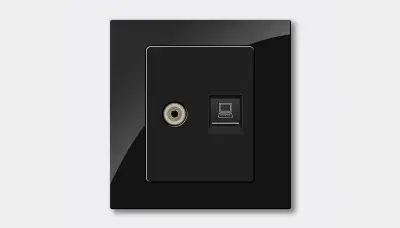 TV coax plus network composite panel
