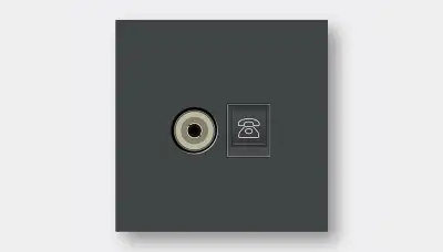TV coax plus phone composite panel