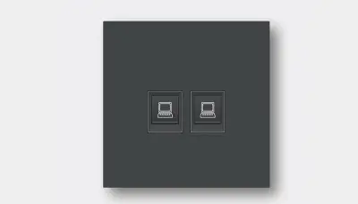Dual RJ45 network bedside panel