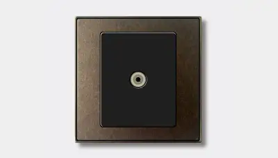 TV coax bedside outlet panel