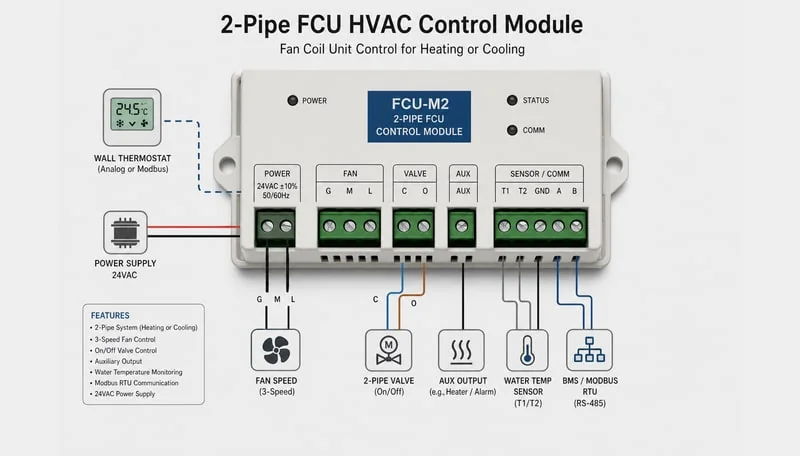 2-pipe fan coil unit module