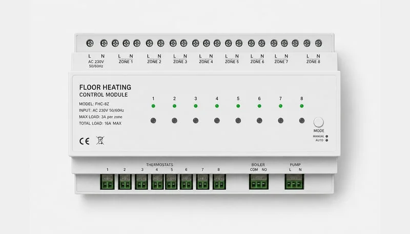 Floor heating / hydronic control module