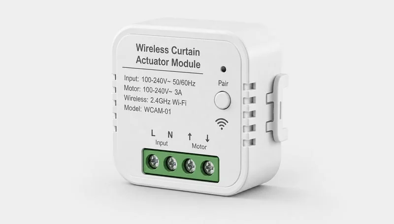 Wireless curtain actuator module