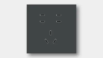 Seven-gang GB suite outlet plate