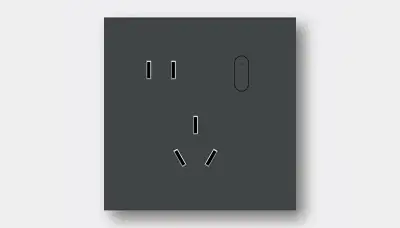 Five-gang switched GB outlet model B