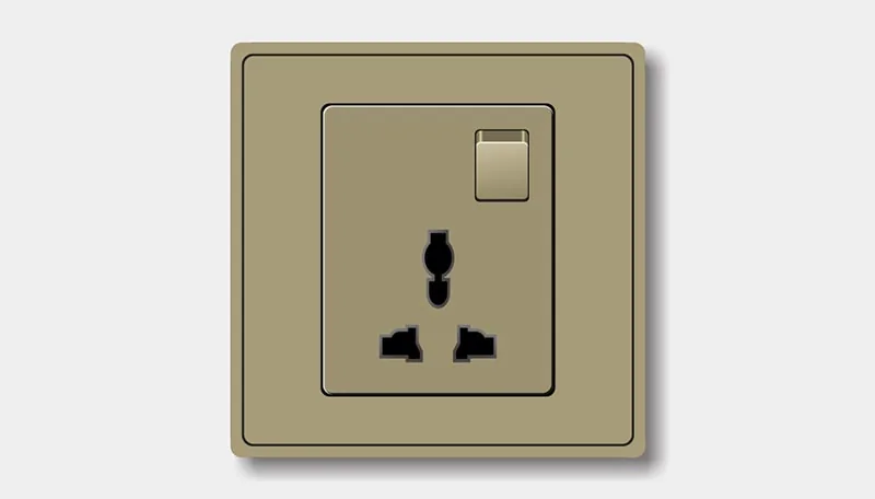 Switched socket (three-pin) (universal)