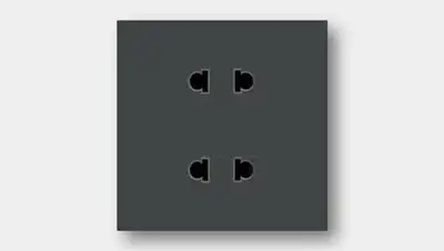 Dual-socket wall outlet
