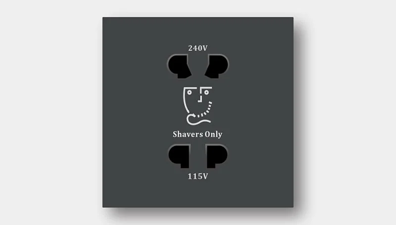 Four-outlet / dual-dual / shaver dedicated outlet