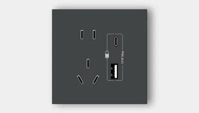 Five-gang GB Type-C USB 18W outlet