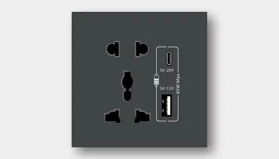Five-gang international Type-C USB 18W outlet