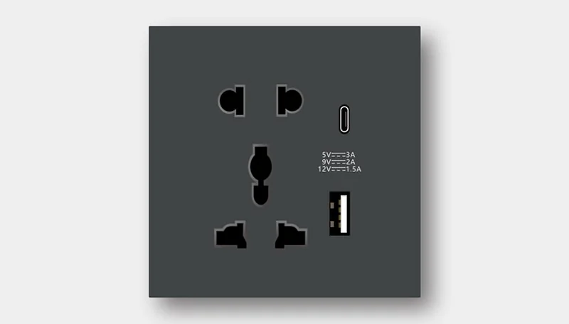 Type-C+USB five-outlet socket