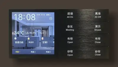 Combined lighting and scene keys panel