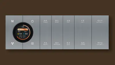 Combined lighting and scene keys panel