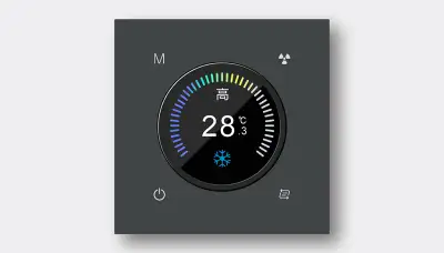 LCD guestroom thermostat panel