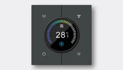 LCD guestroom thermostat panel
