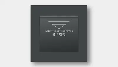Glass touch card power switch panel