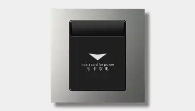 Glass touch card power switch panel