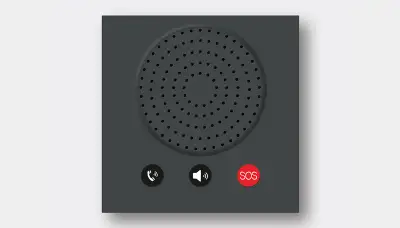 Three-key intercom panel