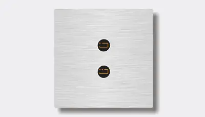 Dual-zone hotel lighting switch — finish F