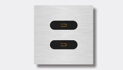 Dual-zone hotel lighting switch — finish H
