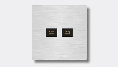 Dual-zone hotel lighting switch — finish I