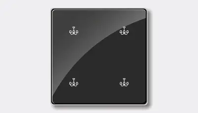 Standard room lighting switch panel — Finish E