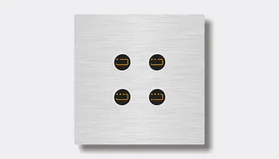 Standard room lighting switch panel — finish F