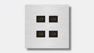 Standard room lighting switch panel — finish I