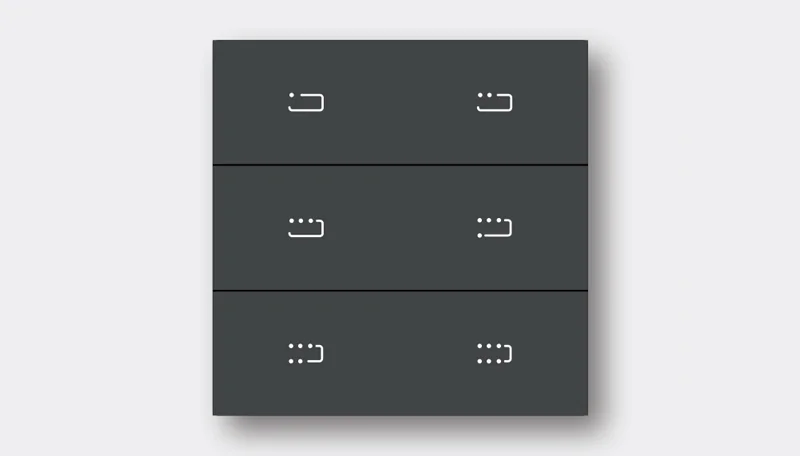 Six-circuit lighting switch