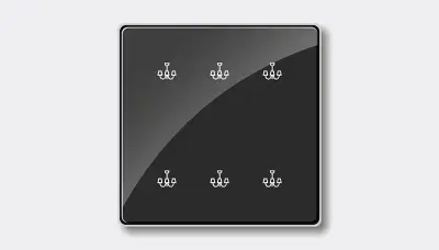 Suite multi-zone lighting switch — Finish E
