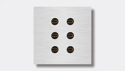 Suite multi-zone lighting switch — finish F