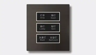 Suite multi-zone lighting switch — finish G
