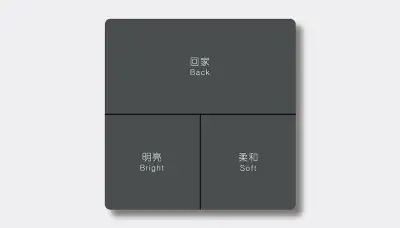 Hotel room smart control panel — Finish B