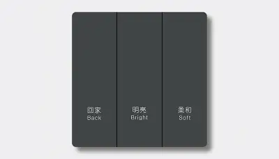 Hotel room smart control panel — Finish C