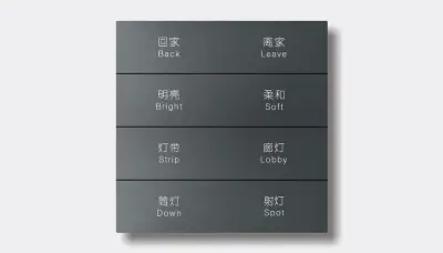 Intelligent hotel switch panel — Finish B